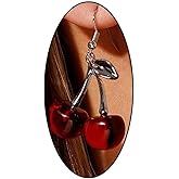 Cherry Earrings for Women 3D Simulation Cherry Dangle Earrings Sweet Cherry Earrings Drop Earrings Fruit Earrings for Women
