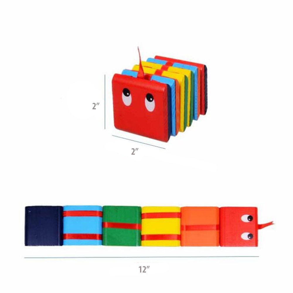 Amor 2 PCS Colorful Wooden Jacob\'s Ladder 2 Style Classic Toy for Kids