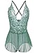 Avidlove Women Sexy Lingerie Lace See-through Babydoll Open Crotch Pant Dress (XXL = US XL, Green)