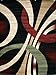 Feraghan/New City Brand New Contemporary Modern Wavy Circles Area Rug, 2' x 7', Black/Brown/Beige