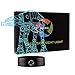 3D Optical Illusion Night Light - 7 LED Color Changing Lamp - Cool Soft Light Safe For Kids - Solution For Nightmares - Star Wars all Terrain Armored Transport AT-AT Walker