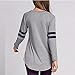 Goddessvan Plus Size Tops, Women Autumn Long Sleeve T-Shirt Sweatshirts Patchwork Blouse Tops (2XL, Gray)