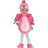 Pink Fleece Flamingo Tunic with Attached Wings Costume Set - (18-24 Months) - Adorable & Cozy Party Wear For Halloween Events