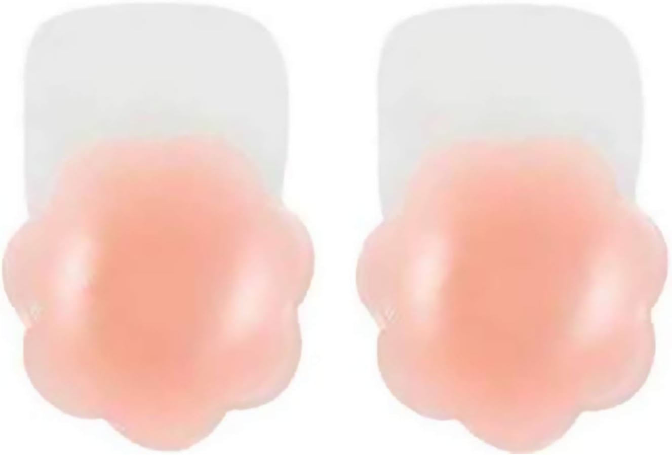 Invisible Bra -Reusable Silicone Breast Lift Tape Adhesive Sticky On Strapless Backless Freedom Push Up Bra with Nipple Covers