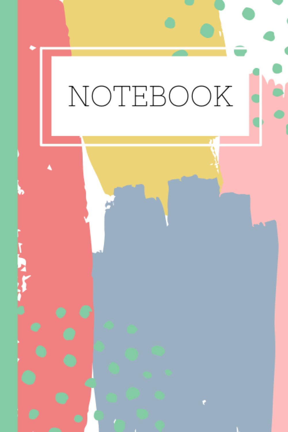 Notebook: Colourful brush stroke lined notebook