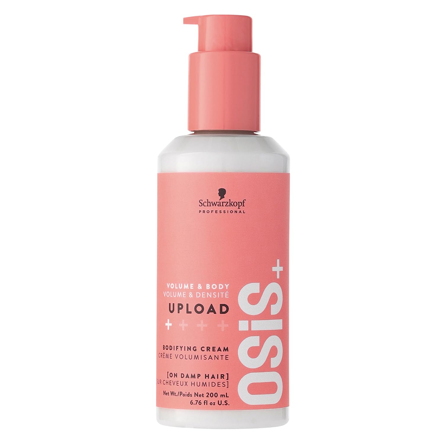 Schwarzkopf Professional OSiS Upload Bodifying Hair Cream Anti Static Heat Protection Subtle Definition Volume And Root Lift Non Greasy Non Sticky Formula Light Hold 200 ml