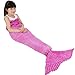 Kids Crochet Mermaid Tail Blanket, OKAYSHOP Knitting Handcraft Sleeping Bag For Girls, All Seasons Warm Sofa Living room blanket, 135cmX65cm(53