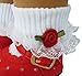 Red Dress Shoes & Rosebud Socks made for Bitty Baby Doll by Doll Clothes Sew Beautiful