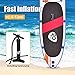 Goplus Inflatable Stand Up Paddle Board Package w/Fin Adjustable Paddle Pump Kit Carry Backpack, 6