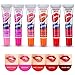GUAngqi 6 Colors Tattoo Magic Color Peel Off Mask Tint Long Lasting Waterproof Lip Gloss