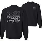 Wild Bobby Distressed Ford Mustang Front Grill Cars and Trucks Front and Back Unisex Crewneck Graphic Sweatshirt