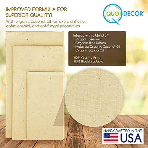 Reusable Beeswax Wrap Eco Food Covers - Super Cling Non-Plastic Dye Free Food Wrap | Odor Free Bees Wax 0 Waste Products | Eco-Wrap Biodegradable Unbleached Cloth & Cheese Wrapping (6)