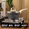 CAROTE Saucepan with Lid 16cm/1.5L, Nonstick Sauce Pot for Induction, Gas and Electric Hobs, Small Cooking Pot with Pour…