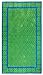 COTTON CRAFT - Oversized Jacquard Double Woven Velour Beach Towel 39x68 - Island Blue Yellow - Thick Plush Luxurious Velour Pile - 450 GSM - Pure Ringspun Cotton- Brilliant Intense Vibrant Colors