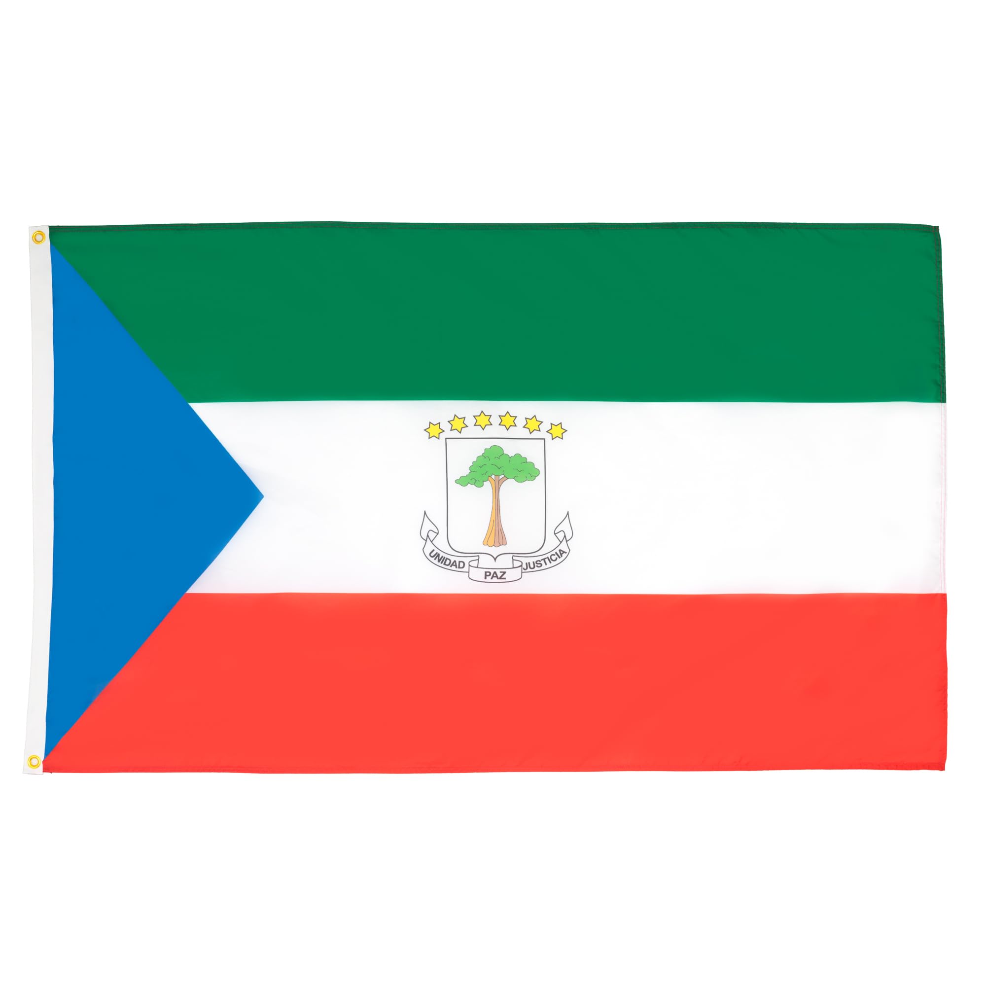 AZ FLAG - Equatorial Guinea Flag - 3x5 Ft - 100D Polyester Equatoguinean Banner with Two Metal Grommets - Fade Resistant - Vivid Colors - 3' x 5' Feet - 150x90 Cm — image 1