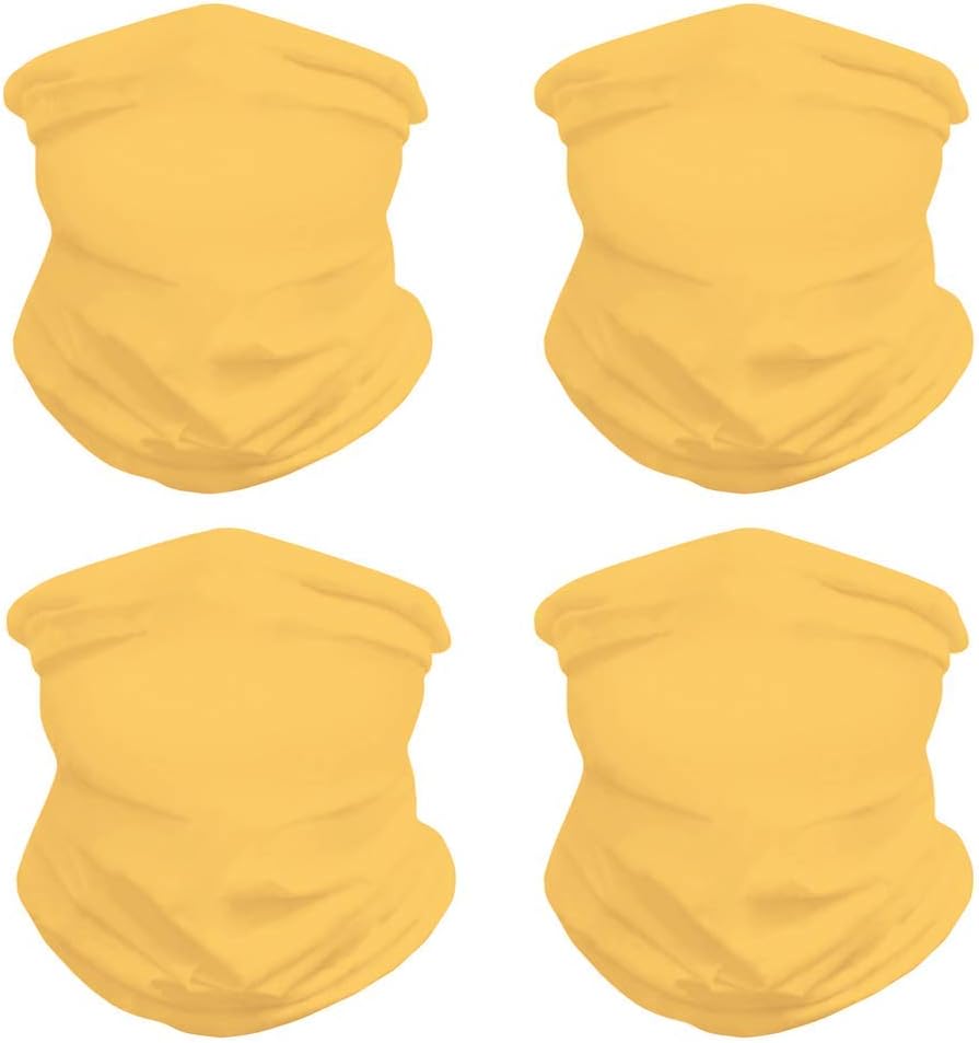 4Pcs Bandanas Face Mask Seamless Neck Gaiter Scarf Mask Tube Headwear Balaclava for Men Women Outdoors Sports