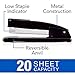 3 Sets of Swingline Black Commercial Desk Stapler, 20 Sheet Capacity, (44401)