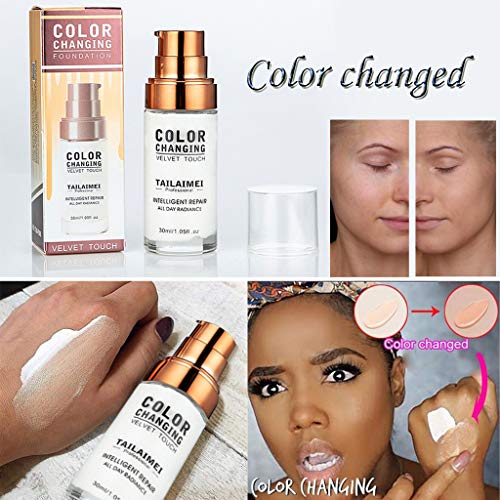 Chenchen Itd Concealer Makeup,Color Changing Foundation Makeup Base Nude Face Liquid Cover Concealer Brighten, Face Powder, Beauty & Personal Care,