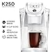 Keurig K250 Coffee Maker, Single Serve K-Cup Pod Coffee Brewer, With Strength Control, White