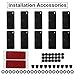 Danti Matte Black Rear Window Louvers Sun Shade Cover in GT Lambo Style Fit For Ford Mustang 2015 2016 2017 2018 2019 2020