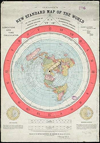 gleasons new standard map of the world 1892 Flat Earth Map Gleason S New Standard Map Of The World 1892 gleasons new standard map of the world 1892