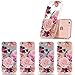 luolnh Slim Shockproof Clear Floral Pattern Soft Flexible TPU Back Cover Case Compatible with iPhone 6 Plus/iPhone 6S Plus [5.5 inch] -Purple Rose
