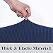 Obstal Stretch Spandex Sofa Cover, 3 Seat Couch Covers for Living Room, Non Slip Sofa Slipcover with Elastic Bottom, Navy Blue Sofa Couch Coverings Furniture Protector for Dogs, Cats, Pets, and Kids