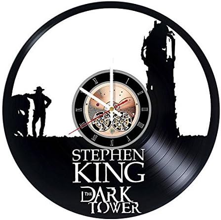 Handmade Vinyl Wall Clock Stephen King Dark Tower Vinyl Record Wall Clock gift idea wall art decor