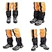 TRIWONDER Fleece-Lined Snow Leg Gaiters Waterproof Boot Gators Hiking Gaiters for Kids Men Women Lightweight Walking Climbing Hunting Cycling Leggings Cover (Orange&Black)