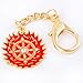 Fengshui Magic Fire Flaming Wheel Keychain Amulet Hanging Charm Anti Negative+ Free Red String Bracelet Sku:W1095