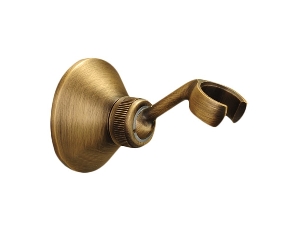 Yiyida Fixed Mounted Shower Head Holder 360 °Rotatable Bathroom Wall Connector Shower Bracket Adjustable with Retro Bronze for Vintage Shower System (Bronze)