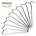 YUEDGE 18CM10PCS Tent Pegs Lightweight Heavy Duty 7-Shaped Aluminum Alloy Tent Pegs Stakes Nail for Gardening, Camping, Hiking
