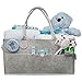 Baby Diaper Caddy - Nursery Storage Tote - Large Portable Car Travel Bag - Cute Girl Boy Infant Gift Basket - Changing Table Organizer Bin - Newborn Registry Must Have