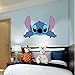 Stitch, reaching, peeking,Lilo, laptop, car 3D Wall Decal Sticker 7