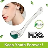 Derma Roller .25mm, Cosmetic Needling Instrument For Face 192 Medical Grade Stainless Steel Micro Needle Skin Care Tool for Wrinkles Beauty Home Use With Storage Case