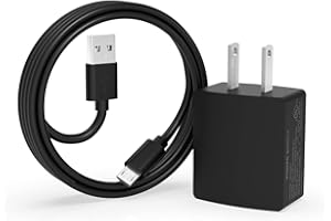 Dexpt 5V 2A Micro USB AC Charger Adapter Fit for Nintendo NES Classic Mini Edition 2016, Fit for PlayStation Classic Console 2018, SNES Super NES Classic Mini Editon 2017 Power Supply Cord (Black)