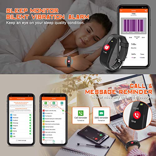 ELEGIANT 2019 Version Newest Color Screen Fitness Tracker HR, IP67 Waterproof Activity Trackers Watch with Heart Rate and Sleep Monitor, Smart Band Calorie Counter, GPS Pedometer for Men Women - Thumbnail 3