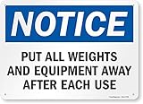 Smartsign S-5838-PL-14"Notice: Put Weights
