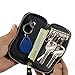 KLOUD City Car Keychain Key Holder Bag Wallet Cover/Six Key Hook Zipper Case with Card Holder (Black)