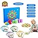 Wooden Pattern Blocks Set Early Geometry Shape Puzzle Early Classic Educational Toy Montessori Tangram Toys Manipulative Shape Puzzle Brain Teasers Best Gift for Kids Toys