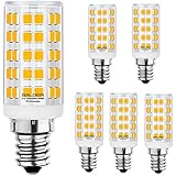 BALDER E12 6W Dimmable LED Bulb Candelabra Base (60W Halogen Equivalent) Warm White 3000K, Celling Fan Bulb, 6 Pack