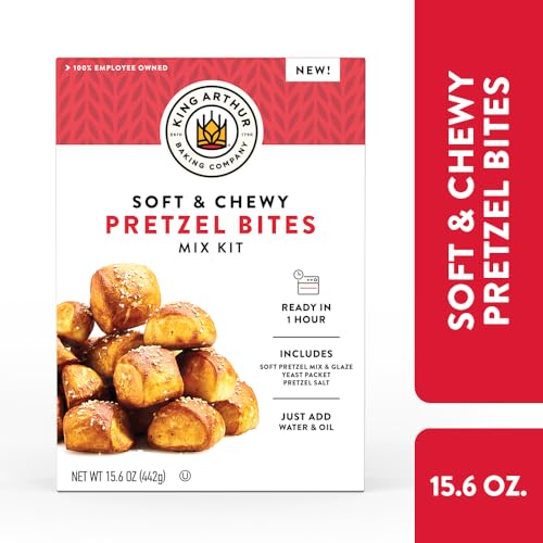 KING ARTHUR BAKING COMPANY SOFT & CHEWY PRETZEL BITES MIX KIT 15.6 OZ, BAKING MIX – READY IN 1 HOUR