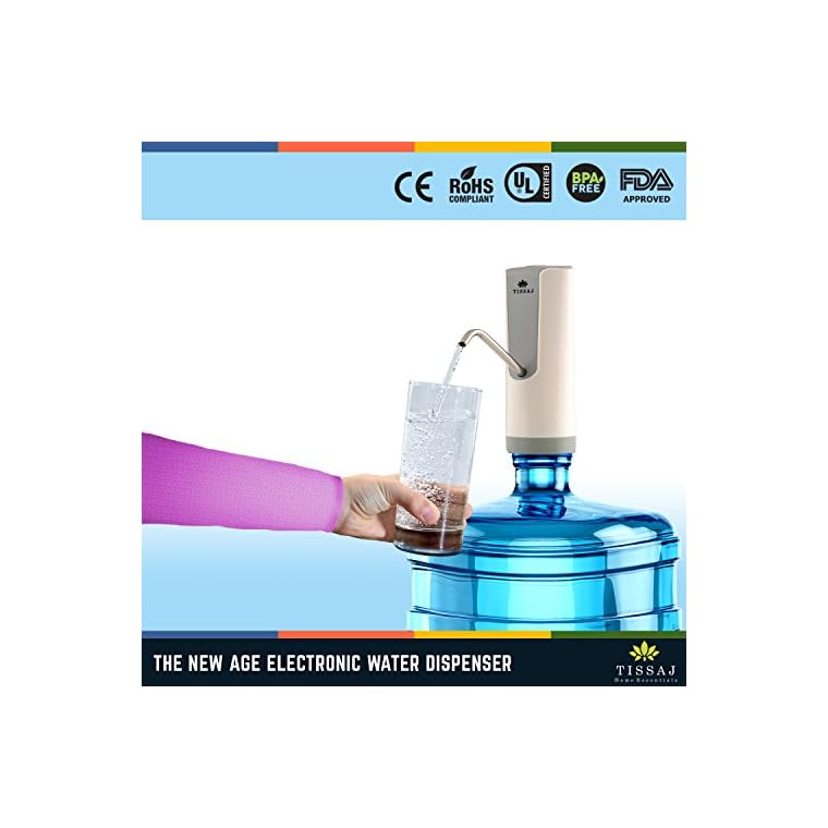 Tissaj Automatic Compact Portable BPAFree FDA Approved Drinking Water
