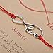 HooAMI Make a Wish Bracelet Love Infinity Charm Red String Friendship Bracelet