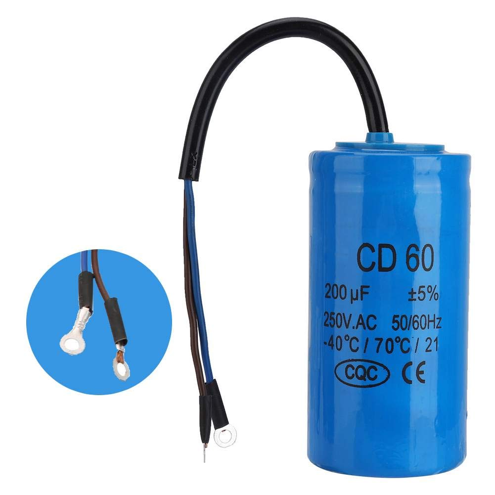 Starter motor 250V 200uf capacitor, Air compressor run capacitor, for starting single phase motors with 50Hz and 60Hz frequency