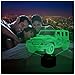 4WD SUV Car Night Light Toys for Boys Bedroom Decorations | 3D Illusion Desk Lamp with Touch Switch and 7 Colors Changing | Perfect Birthday Party Xmas Gifts for Kids Toddlers Car Lover Fans