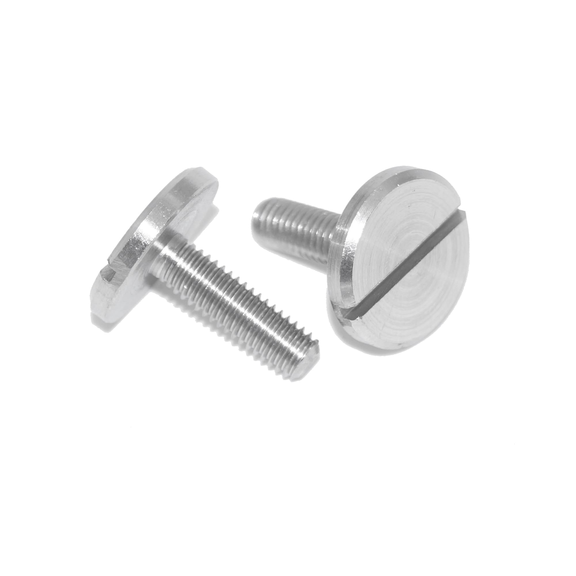 Idt Trade Flat Head Screws M6 x 20 Pack of 4 A1 Stainless Steel with Slotted and Large Head DIN 921, Machine Screw - Rustproof (1.4305)