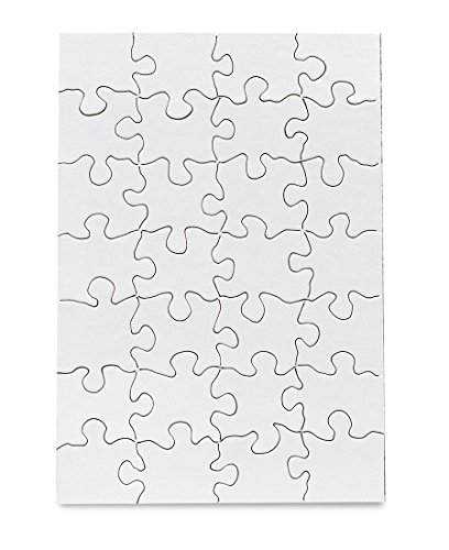 Hygloss Products Blank Jigsaw Puzzle â€“ Compoz-A-Puzzle â€“ 5.5 x 8 Inch - 28 Pieces, 8 Puzzles with Envelopes
