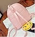 Girls Bowknot Fahsion Leather Small Backpack Mini Backpack for Women Pink