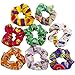Scrunchies for Hair (8-Pack) | Kids Love These Cute Designed Hair Scrunchies! | A Huge Variety of Scrunchie Colors in this Velvet Scrunchies Pack! | These Hair Scrunchies are Perfect for Thick Hair